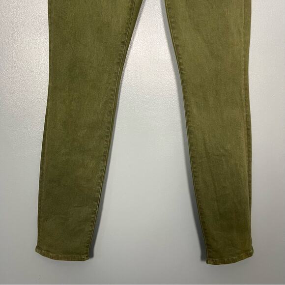 MOTHER The Looker High Waisted Ankle Skinny Jeans Olive Green Women's Size 27 - Picture 4 of 14